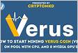 How to Start CPU Mining Verus Coin VRSC from Your Computer